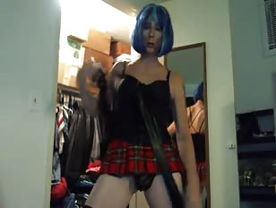 CD with Blue Hair Stripping