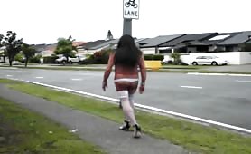 Sissy Slut Becky Goes for a Walk in Public
